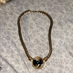 Elegant Gold and Black Necklace